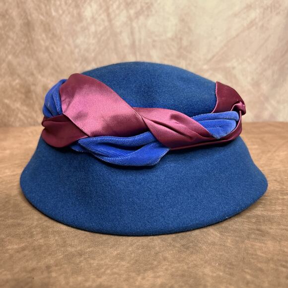 Elegant Blue and Pink Women's Hat - Picture 10 of 12